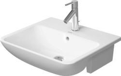 Duravit ME by Starck Yarım tezgah lavabo 550 mm Beyaz HygieneGlaze Plus