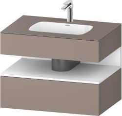 Duravit Studio F. A. Porsche Collection Ankastre lavabo tezgahlı dolap ünitesi ile birlikte 800 mm Bazalt Mat QA4785018430000