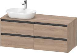 Duravit Ketho.2 Asma dolap ünitesi 1400 mm Marbeled Oak K24898L55550000