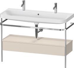 Duravit Happy D.2 metal konsollu ve çekmeceli c-shaped Set 1175 mm Taupe Süper Mat HP4854O83830000