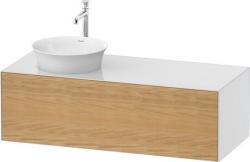 Duravit White Tulip Asma dolap ünitesi Doğal Meşe masif Ön yüzey: Masif Doğal Meşe Mat, Masif ağaç, Gövde: Beyaz Parlak, Boya, Tezgah: Beyaz Parlak, Boya, İç aydınlatma: Ente WT4977LH5850010