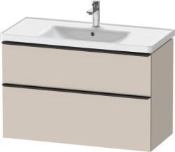 Duravit D-Neo Asma dolap ünitesi Taupe Dekoru Taupe Mat Dekor, Kulp Elmas siyah DE43560BD910000