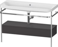 Duravit Happy D.2 metal konsollu ve çekmeceli c-shaped Set 1175 mm Grafit Süper Mat HP4844N80800000