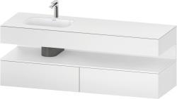 Duravit Studio F. A. Porsche Collection Ankastre lavabo tezgahlı dolap ünitesi ile birlikte 1600 mm Beyaz Mat QA4795018180000