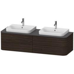 Duravit Happy D.2 Asma dolap ünitesi Fırçalanmış Ceviz ağacı fırçalanmış Mat Hakiki ağaç kaplama, İç aydınlatma: Entegre HP4974B69690010