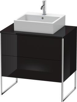 Duravit XSquare Yerden dolap ünitesi için tezgah 800 mm Parlak Siyah