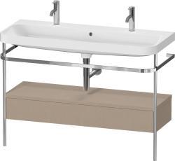 Duravit Happy D.2 metal konsollu ve çekmeceli c-shaped Set 1175 mm Keten Dekor HP4854O75750000