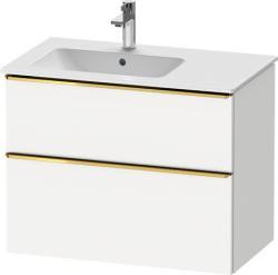 Duravit D-Neo Asma dolap ünitesi Beyaz Mat Beyaz Mat Dekor, Kulp Altın DE4366034180000