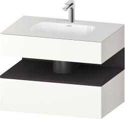 Duravit Studio F. A. Porsche Collection Ankastre lavabo tezgahlı dolap ünitesi ile birlikte 800 mm Beyaz Süper Mat QA4785080840000