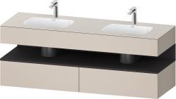 Duravit Studio F. A. Porsche Collection Ankastre lavabo tezgahlı dolap ünitesi ile birlikte 1600 mm Taupe Dekoru QA4797080910000