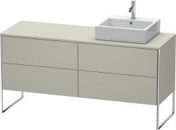 Duravit XSquare Yerden dolap ünitesi için tezgah 1600 mm Taupe Saten Mat Lake XS4924R6060