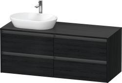 Duravit Ketho.2 Asma dolap ünitesi 1400 mm Siyah Meşe K24898L16160000