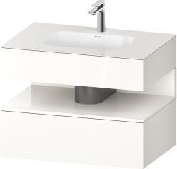Duravit Studio F. A. Porsche Collection Ankastre lavabo tezgahlı dolap ünitesi ile birlikte 800 mm Beyaz (parlak) QA4785022220000