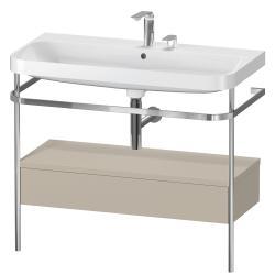 Duravit Happy D.2 metal konsollu ve çekmeceli c-shaped Set 975 mm Taupe Saten Mat Lake HP4843E6060