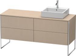 Duravit XSquare Yerden dolap ünitesi için tezgah 1600 mm Keten Dekor XS4924R7575
