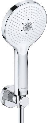 Duravit Duş askı seti 3jet Click! 120 mm Krom Beyaz Yüksek Parlak