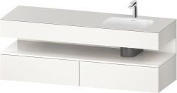 Duravit Studio F. A. Porsche Collection Ankastre lavabo tezgahlı dolap ünitesi ile birlikte 1600 mm Beyaz Süper Mat QA4796022840010