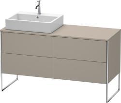 Duravit XSquare Yerden dolap ünitesi için tezgah 1400 mm Bazalt Mat XS4923L4343