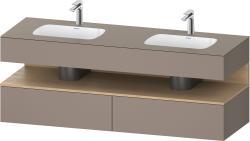 Duravit Studio F. A. Porsche Collection Ankastre lavabo tezgahlı dolap ünitesi ile birlikte 1600 mm Bazalt Mat QA4797030430010