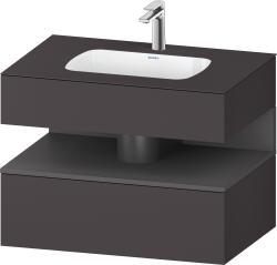 Duravit Studio F. A. Porsche Collection Ankastre lavabo tezgahlı dolap ünitesi ile birlikte 800 mm Grafit Süper Mat QA4785049800000