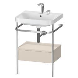 Duravit Happy D.2 metal konsollu ve çekmeceli c-shaped Set 575 mm Taupe Süper Mat HP4840E8383