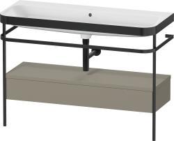Duravit Happy D.2 metal konsollu ve çekmeceli c-bonded set 1175 mm Taş Grisi Saten Mat Lake HP4744N92920000