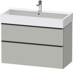 Duravit D-Neo Asma dolap ünitesi Beton Gri Mat Dekor Beton gri Mat Dekor, Kulp Elmas siyah DE43740BD070000