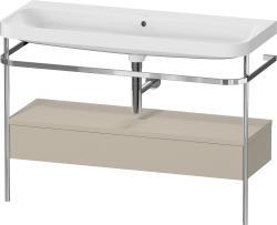 Duravit Happy D.2 metal konsollu ve çekmeceli c-shaped Set 1175 mm Taupe Saten Mat Lake HP4844N60600000