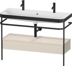 Duravit Happy D.2 metal konsollu ve çekmeceli c-bonded set 1175 mm Taupe Süper Mat HP4764O83830000