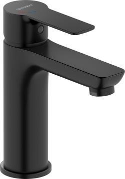 Duravit D-Code Tek kollu lavabo bataryası M FreshStart ve MinusFlow 50 mm Siyah Mat DC1023002046