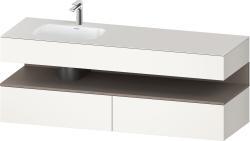 Duravit Studio F. A. Porsche Collection Ankastre lavabo tezgahlı dolap ünitesi ile birlikte 1600 mm Beyaz Süper Mat QA4795043840010