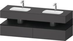 Duravit Studio F. A. Porsche Collection Ankastre lavabo tezgahlı dolap ünitesi ile birlikte Grafit Mat Ön yüzey: Meşe Siyah Mat, Dekor, Gövde: Grafit Mat, Dekor, Tezgah: Graf QA4797016490000