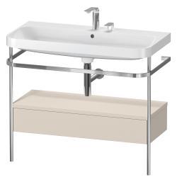 Duravit Happy D.2 metal konsollu ve çekmeceli c-shaped Set 975 mm Taupe Süper Mat HP4843E8383