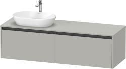 Duravit Ketho.2 Asma dolap ünitesi 1600 mm Beton Gri Mat Dekor K24889L07070000
