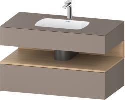 Duravit Studio F. A. Porsche Collection Ankastre lavabo tezgahlı dolap ünitesi ile birlikte 1000 mm Bazalt Mat QA4786030430000