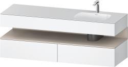 Duravit Studio F. A. Porsche Collection Ankastre lavabo tezgahlı dolap ünitesi ile birlikte 1600 mm Beyaz Mat QA4796091180010