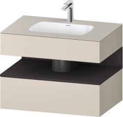 Duravit Studio F. A. Porsche Collection Ankastre lavabo tezgahlı dolap ünitesi ile birlikte 800 mm Taupe Süper Mat QA4785080830000