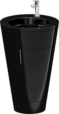 Duravit Starck 1 c-bonded yerden dolap 560 mm Parlak Siyah S19515O10400000