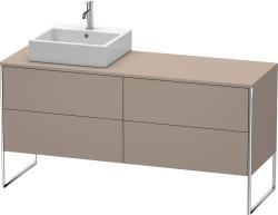 Duravit XSquare Yerden dolap ünitesi için tezgah 1600 mm Bazalt Mat XS4924L4343