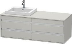 Duravit Ketho Asma dolap ünitesi 1400 mm Beton Gri Mat Dekor KT6757L0707