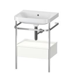Duravit Happy D.2 metal konsollu ve çekmeceli c-shaped Set 575 mm Beyaz Süper Mat HP4840N8484