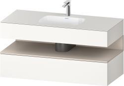 Duravit Studio F. A. Porsche Collection Ankastre lavabo tezgahlı dolap ünitesi ile birlikte 1200 mm Beyaz Süper Mat QA4787091840000
