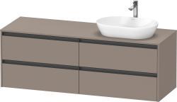 Duravit Ketho.2 Asma dolap ünitesi 1600 mm Bazalt Mat K24899R43430000