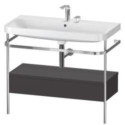 Duravit Happy D.2 metal konsollu ve çekmeceli c-shaped Set 975 mm Grafit Süper Mat HP4843E8080
