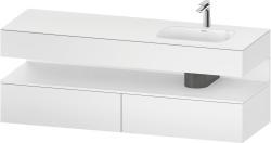 Duravit Studio F. A. Porsche Collection Ankastre lavabo tezgahlı dolap ünitesi ile birlikte 1600 mm Beyaz Mat QA4796018180000