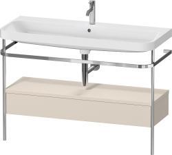 Duravit Happy D.2 metal konsollu ve çekmeceli c-shaped Set 1175 mm Taupe Süper Mat HP4844O83830000