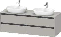 Duravit Ketho.2 Asma dolap ünitesi 1600 mm Beton Gri Mat Dekor K24899B07070000