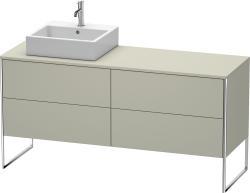 Duravit XSquare Yerden dolap ünitesi için tezgah 1600 mm Taupe Saten Mat Lake XS4924L6060