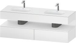 Duravit Studio F. A. Porsche Collection Ankastre lavabo tezgahlı dolap ünitesi ile birlikte 1600 mm Beyaz Mat QA4797018180010
