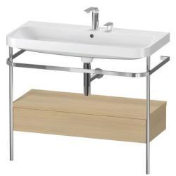 Duravit Happy D.2 metal konsollu ve çekmeceli c-shaped Set 975 mm Akdeniz Meşesi Gerçek ahşap kaplama HP4843E7171